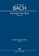 Cantata No. 163 SATB Vocal Score cover